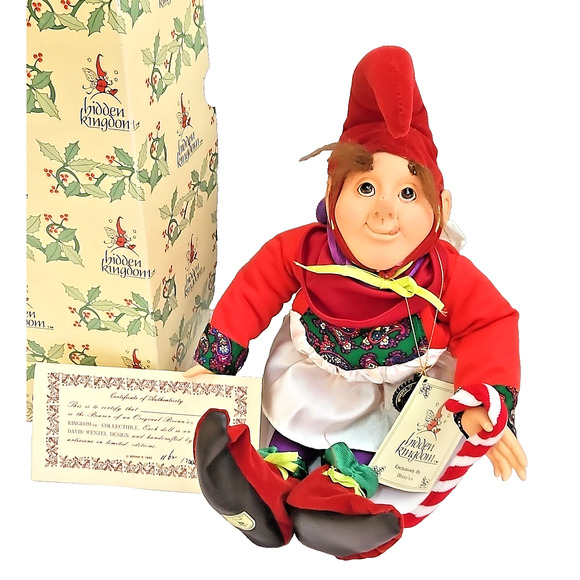 Brinn's Hidden Kingdom Pooder Snoot 16" Vintage Poseable Elf Doll w/ Box & COA - Picture 2 of 10